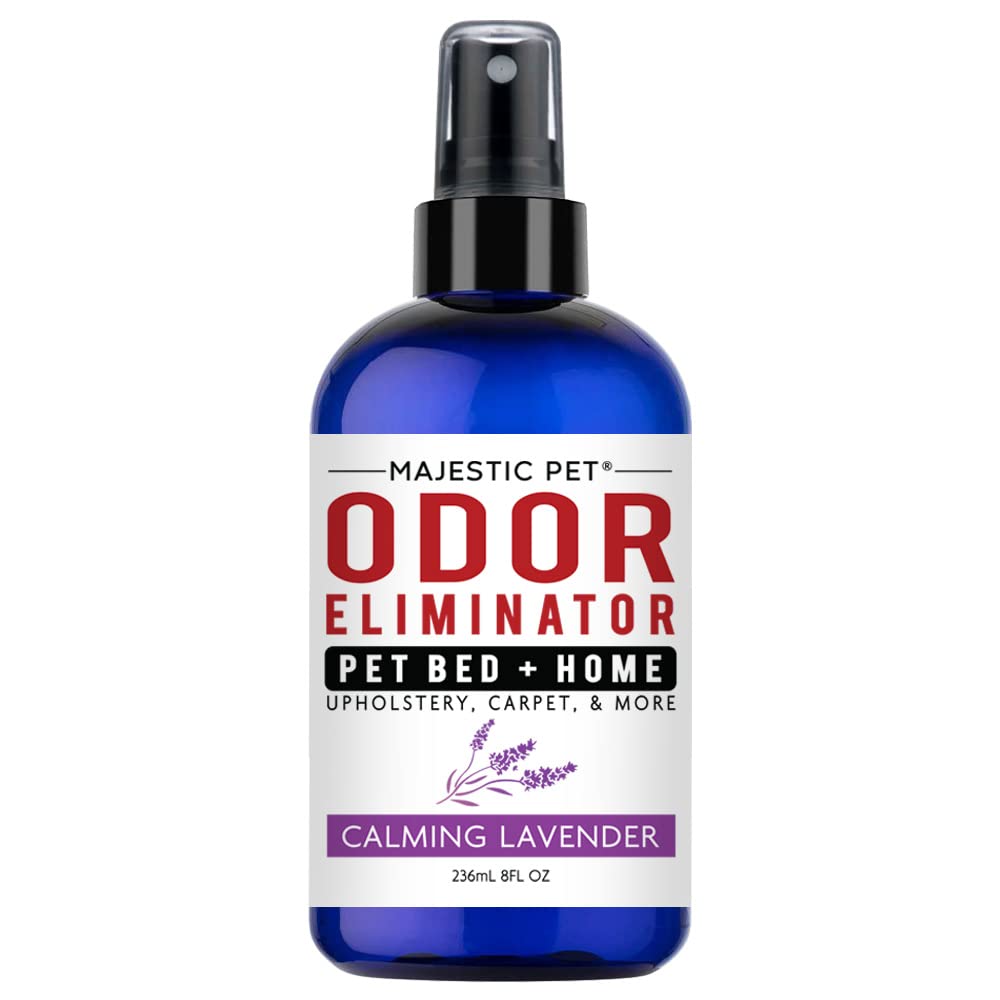 Majestic PetBed & Odor Eliminator for Home 8 Fl Oz - Dog or Cat Urine Deodorizer for Carpet and Areas Your Pet Frequents - Calming Lavender Scent Spray
