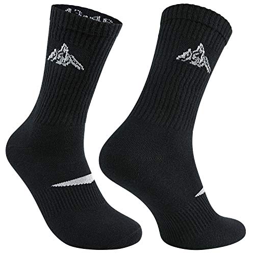 Cliff Edge 6 Paar Sport-Socken mit Kompression und Verstärkung (47-50, 6X schwarz)