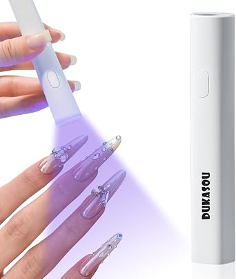 Portable Mini LED Nail Lamp for Gel Polish - Cordless Rechargeable USB Nail Dryer for Fast Curing Home DIY Manicure Art