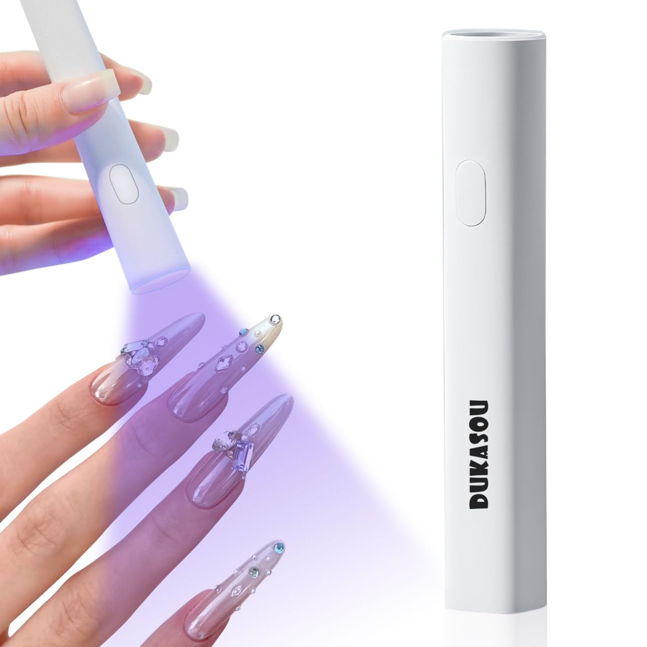 Portable Mini LED Nail Lamp for Gel Polish - Cordless Rechargeable USB Nail Dryer for Fast Curing Home DIY Manicure Art