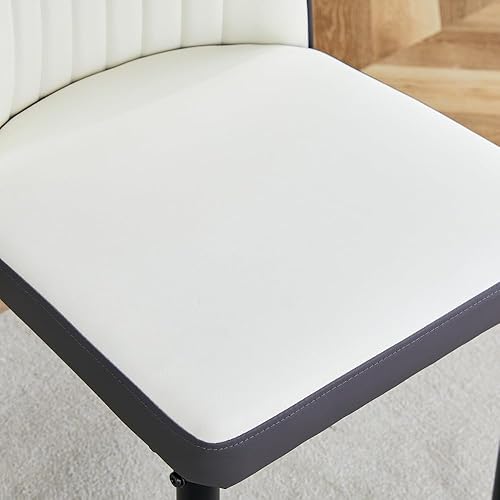 Miniatura 7 de Sillas Modernas para Comedor Sillas Modernas para Comedor  Cuero impermeable, respaldo ergonómico, cojín de espuma viscoelástica, patas de metal de