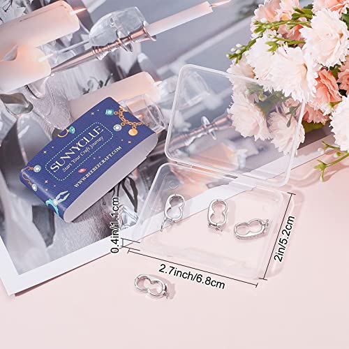 Sunnyclue 1 Box 6Pcs Shortener Enhancer Clasp Necklace Shortener Clasp Pearl Layered Bead Bracelet Clasp Enhancer Clasps Crystal Push Clasp Secure Lock Openable Extender For Jewelry Making Diy Crafts #TOP5