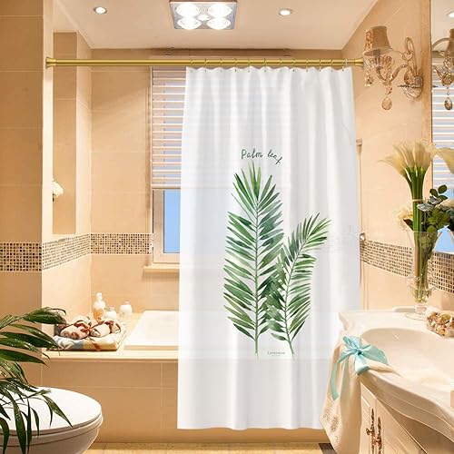 BRIOFOX Tension Shower Curtain Rod Gold - Tension Curtain Rod Adjustable 32 to 56 inch - Spring Tension Shower Rod No Drilling Non Slip, Gold