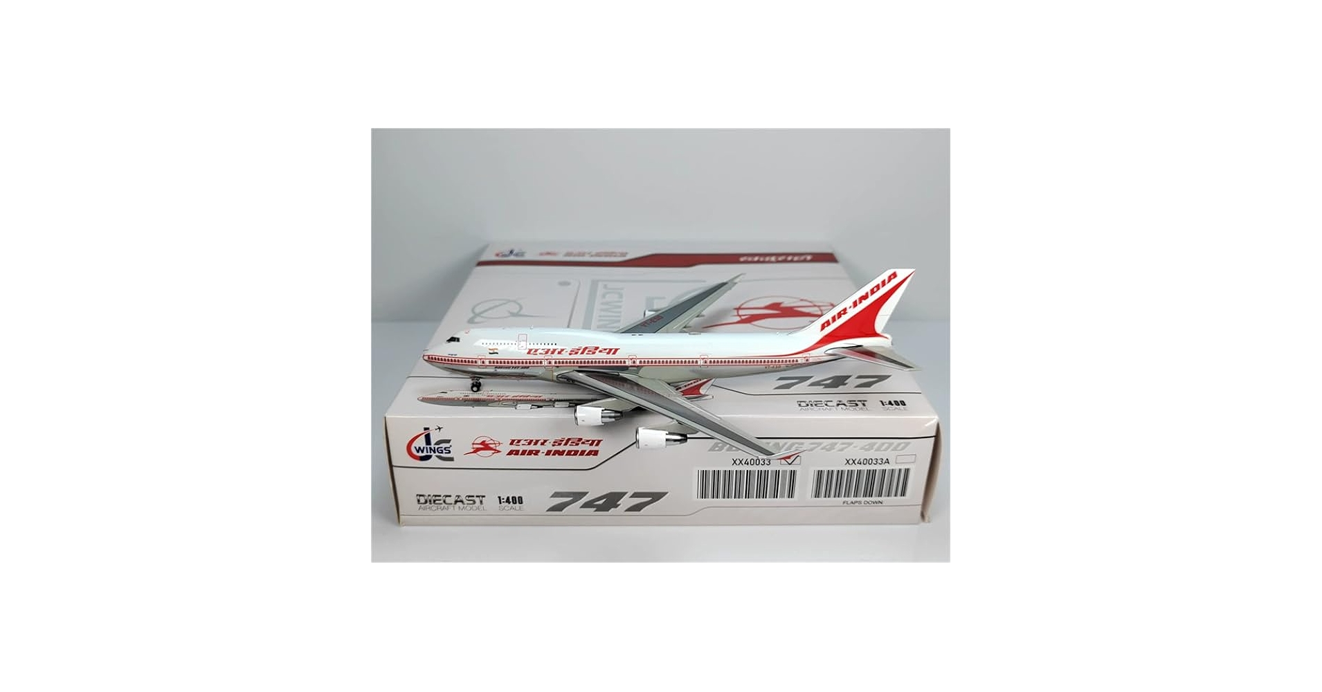 747-400 エアインディア インド航空 Gemini jets 1/400 Gemini Jets Air India B747-400 1:400 VT-EVA |review| - YouTube