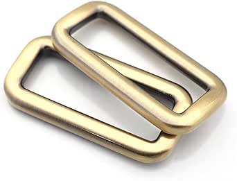 Amazon.com: CRAFTMEMORE 1 1/2 Inch Rectangle Rings Buckle Metal Round ...