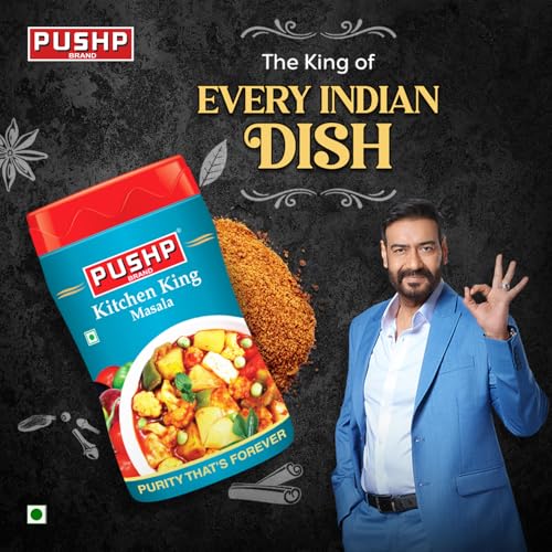 Image of Pushp Brand Kitchen King Masala 500Gm Jar (Pack of 2) | Indian Spice Mix | All Purpose Spice Blend for Everyday Cooking | Kitchen King Masala Powder | Masala for Paneer, Mixed Vegetables, Sabzi, Curry