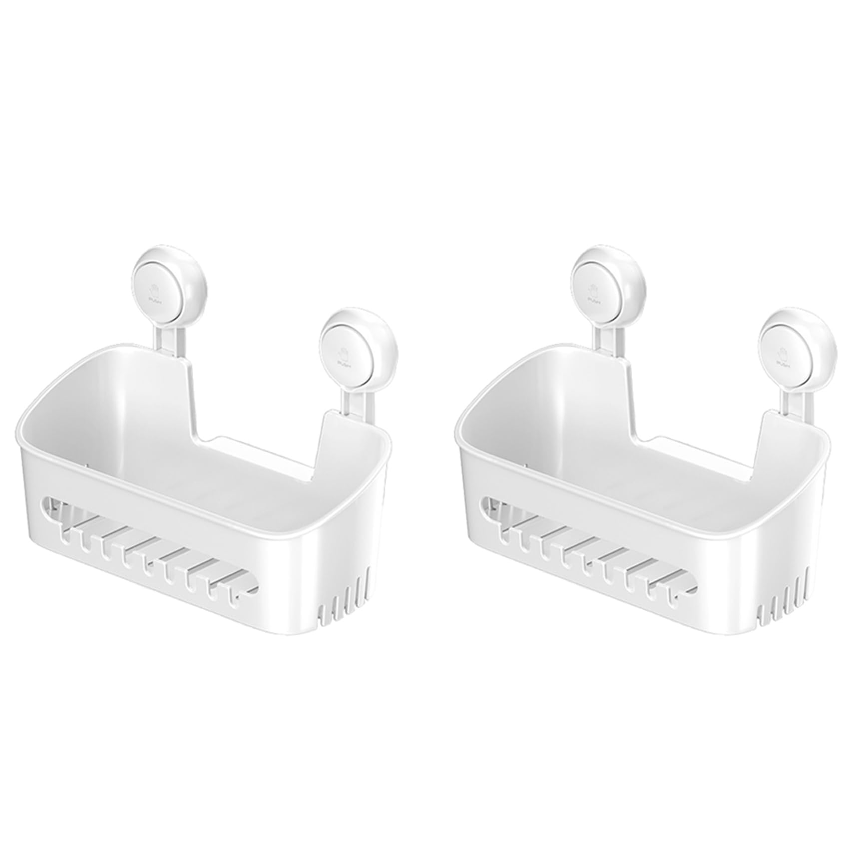 Vjsujehgy 2X Shower, Spice Stand, Bathroom Organizer, Storage Basket, No Drill, Removable Vacuum Suction Cup, Wall Stand