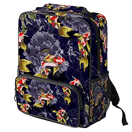 Sac de travail tendance au motif poisson violet gracieux pour vos trajets quotidiens