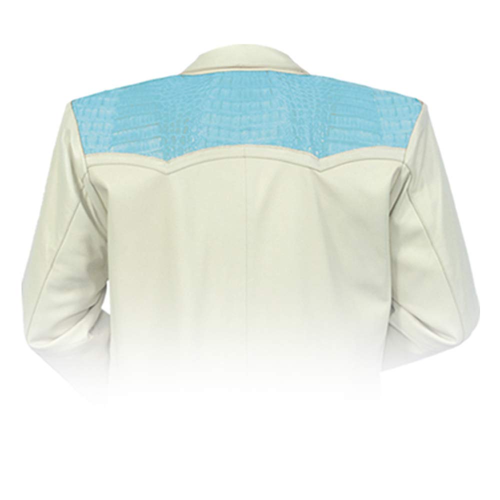 Men’s Genuine Crocodile Tail Jacket with Lambskin Leather Handcrafted