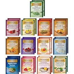 Twinings Herbal Tea Variety Pack – Decaf Tea Sampler – 26 Individually Wrapped Herbal Tea Bags Variety Pack – Assorted Tea Variety Pack – Pure Peppermint, Camomile, Rooibos Red, Honeybush Mandarin Orange, Plus 9 More Flavors