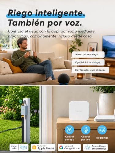 Programador riego WiFi automático Meross compatible con Apple HomeKit y Alexa 3