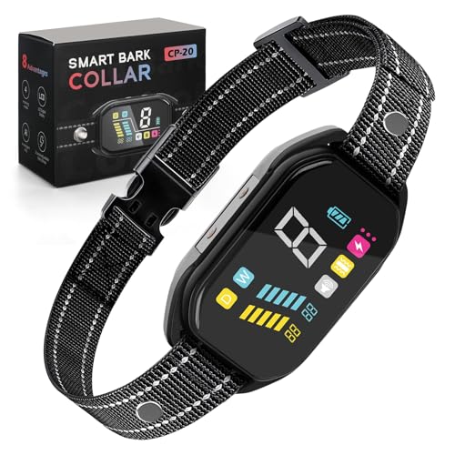 Collier Anti Aboiement Chien Rechargeable, 4 Modes Son/Vibration/...