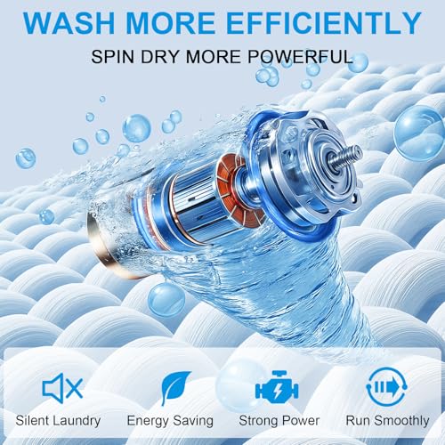 Image of DOGHLY Portable Washing Machine for Apartments, 17LBS Small Washer & Spiner