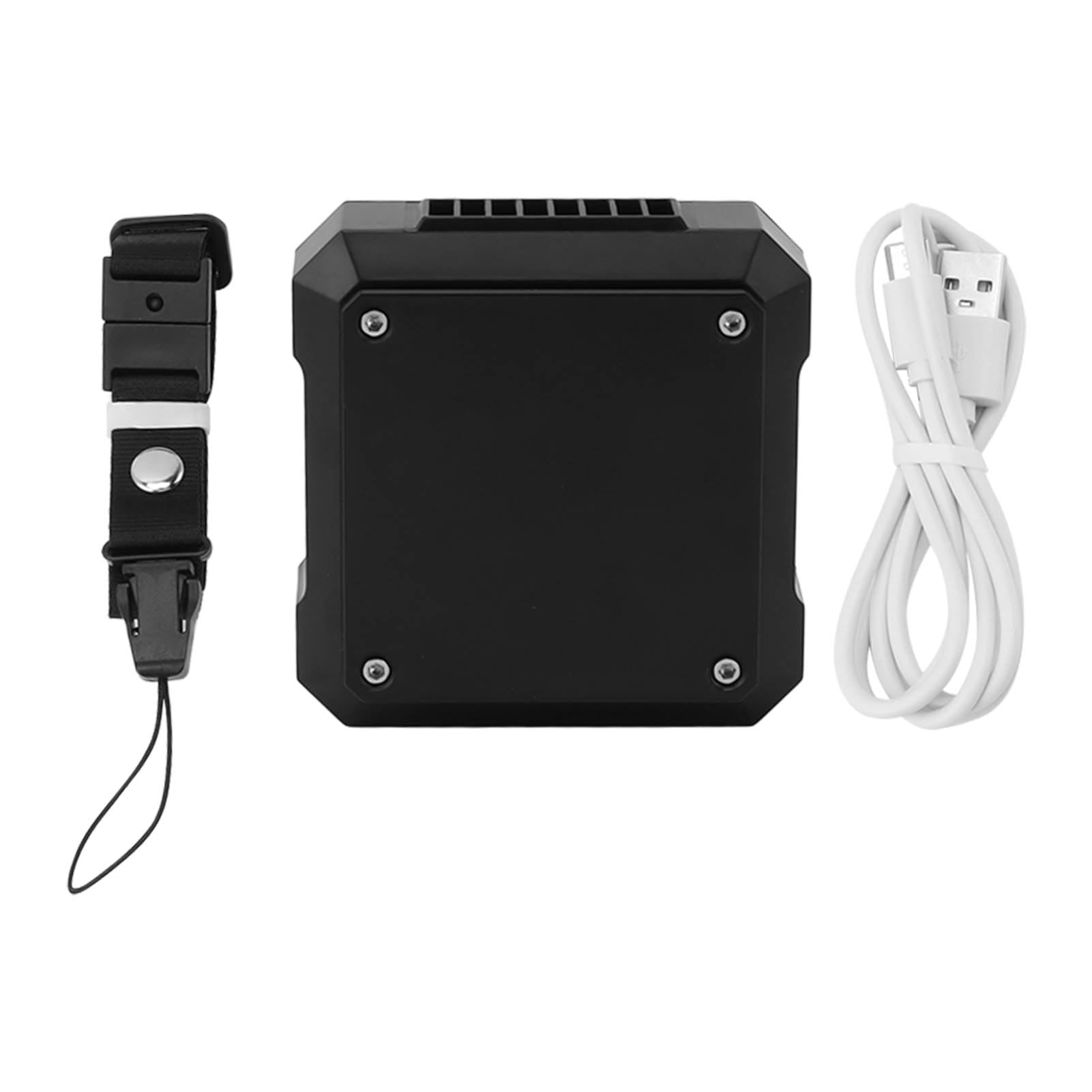 Ventilateur à clip ceinture Pilipane USB 4000 mAh avec 3 vitesses et lampe pour le camping