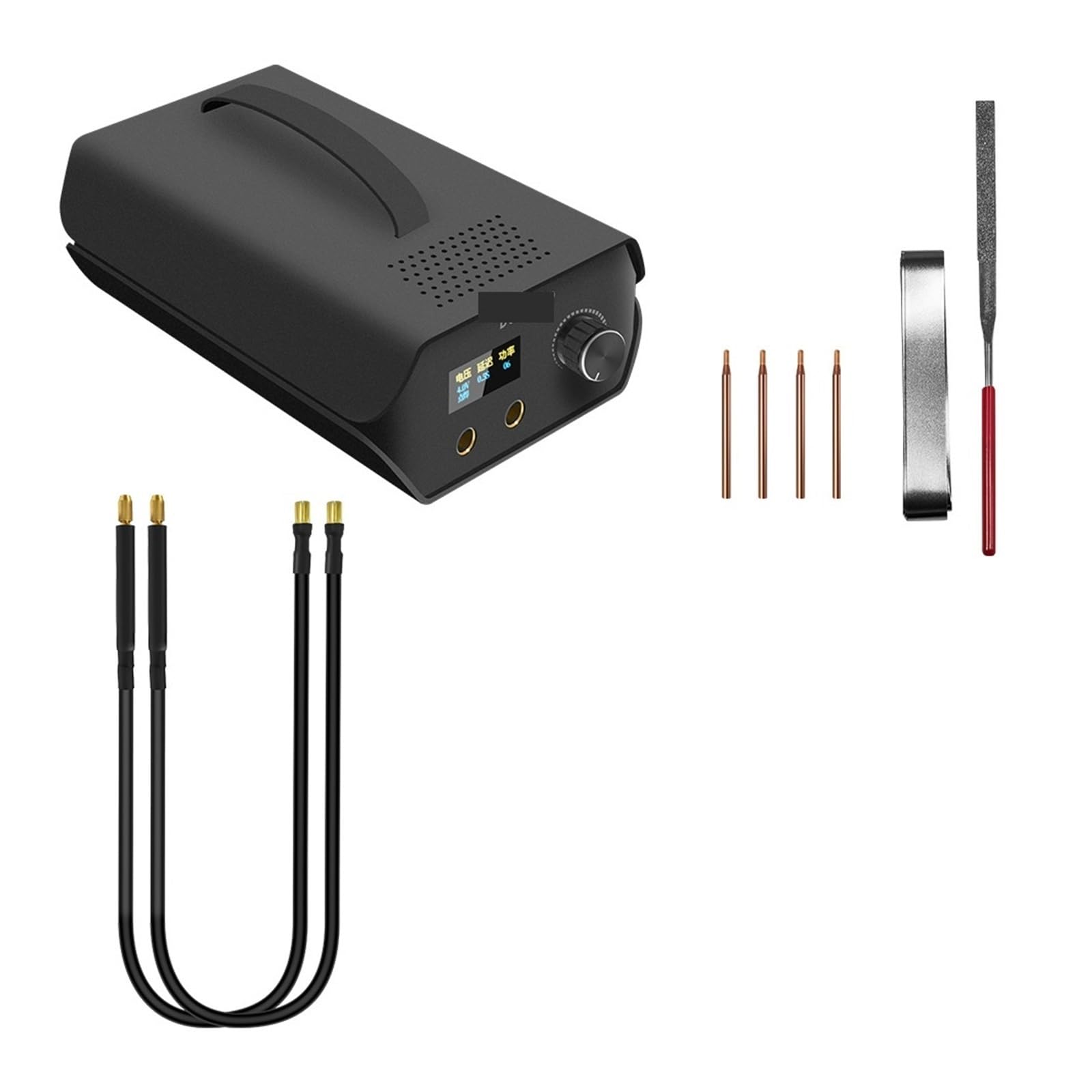 Medidor de Flujo Equipo de Soldadura DIY, máquina por Puntos con batería Pantalla LCD, Litio Condensador Farah Ajustable 120 ars