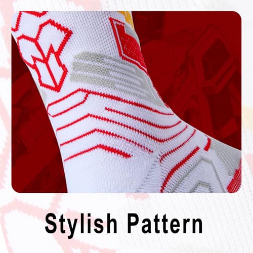 Athletic Sports Socks for Men Women, Moisture Wicking Performance Mid Calf Sock Cushioned Socks4