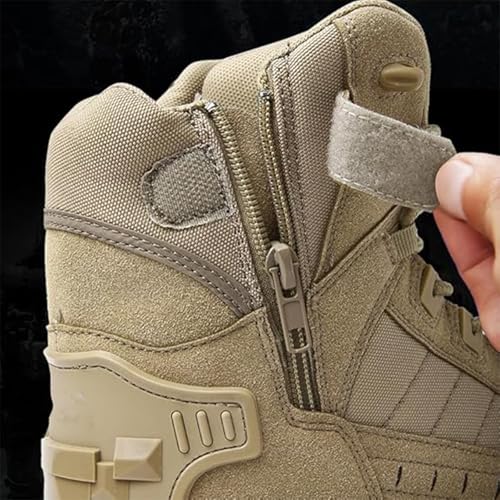 Dallader Men'S Waterproof Walking Shoes, Dallader Men's Waterproof Side Zipper Outdoor Combat Boots4