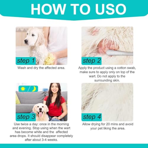 SHUZHENG Hundewarzenentferner, Warzenentfernung, Ast Acting Dog Skin Tag & Warzenentfernung, Behandlung von schädlichen Warzen, kein schmerzfreier Entferner & für Hunde