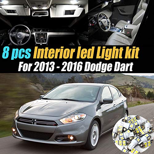 Kit 8 Piezas Bombillas LED interiores 6000K Blanco miniatura 1