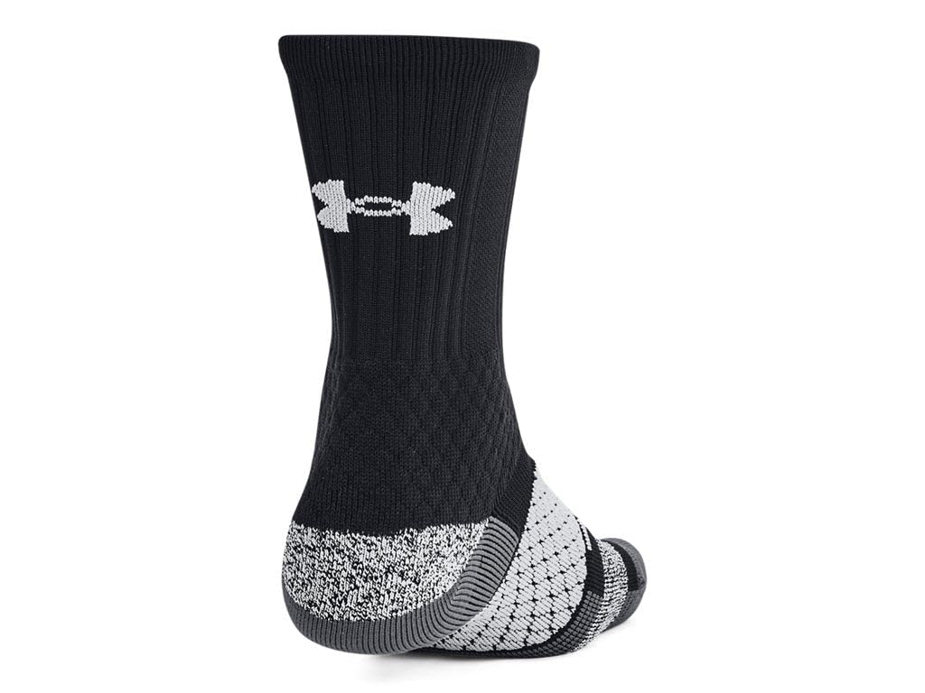 Under Armour Unisex Playmaker Team Crew Socks - Sweat-Activated Grip LG