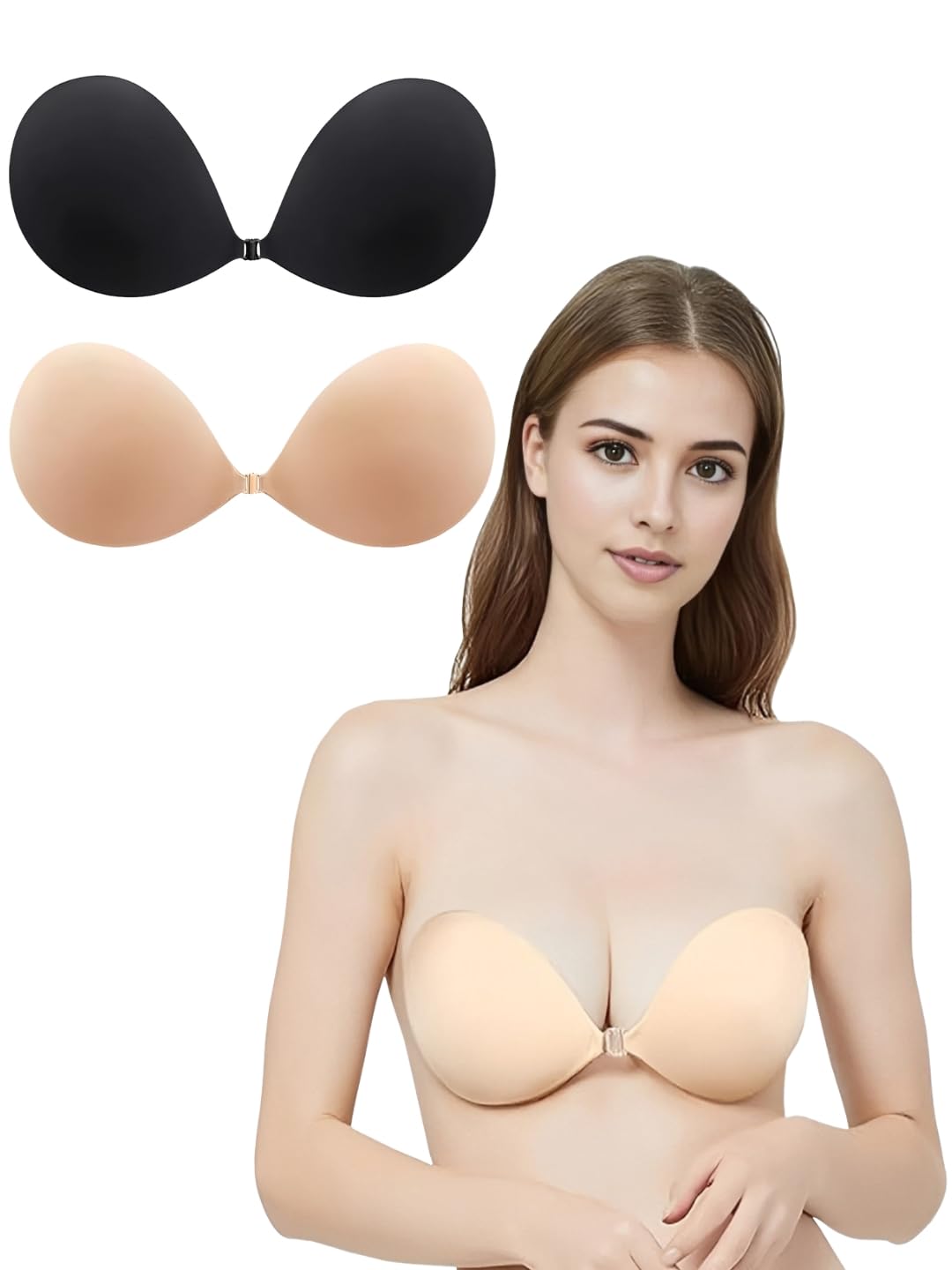 styfun Women Adhesive Strapless Bra Push Up Wire-Free Silicone Stick On Invisible-picture-48