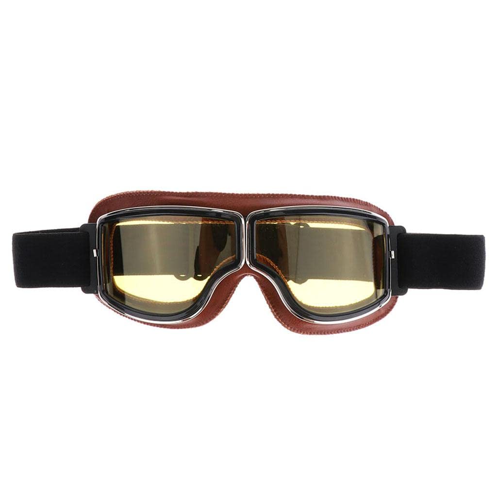 MYADDICTION T.O.G Motorcycle Retro Goggle Glasse For Harley Helmet Pilot Cruiser Riding #Brown 0-image-34