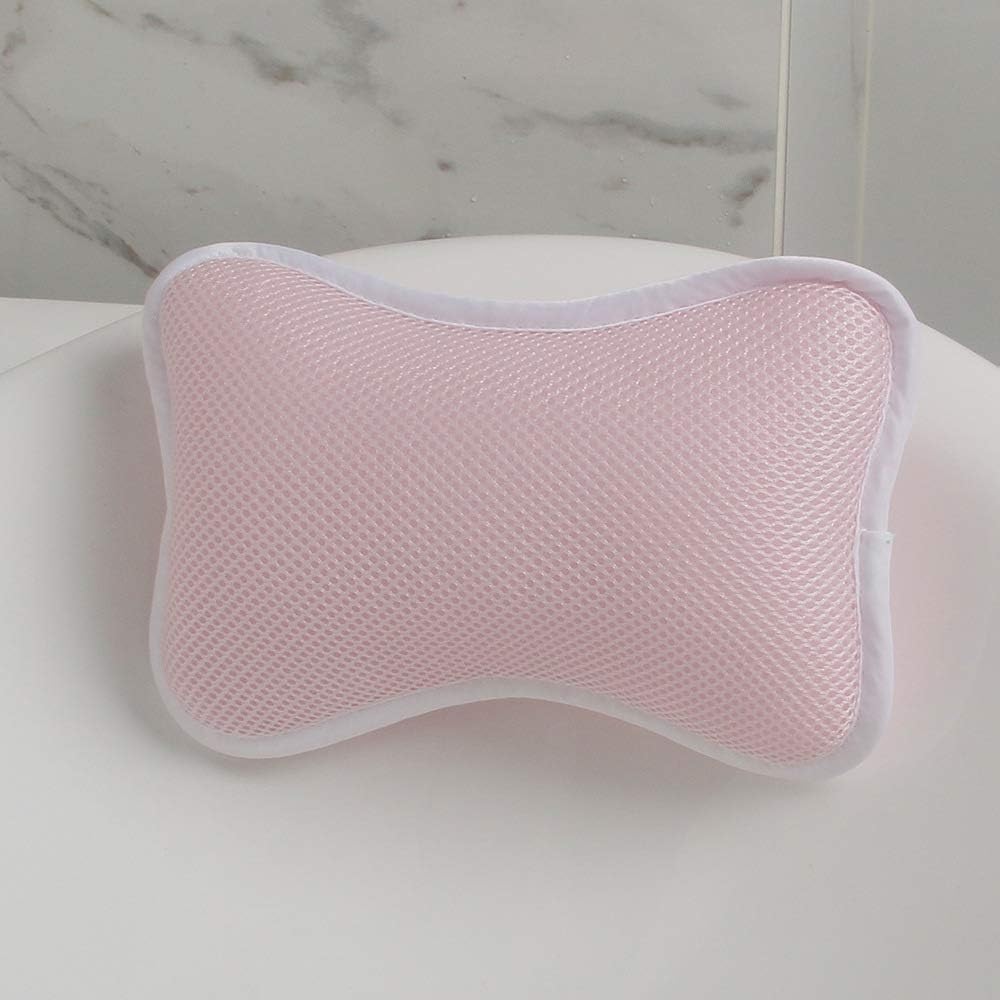 Poduszka do kąpieli 3D Mesh Spa, poduszka do wanny z 2 przyssawkami, miękka i wygodna, podtrzymujący zagłówek na szyję i ramiona, do wszystkich wanien, wanien z hydromasażem, jacuzzi/366 (Color : Gra