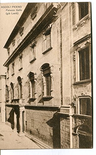 Primi '900 Ascoli Piceno Palazzo Gallo Già Lenti FP B/N Cartolina Postale