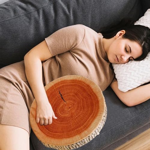 Coussin rond bois et accessoire d'intérieur confortable en lot de 2 - 6