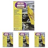 Mafra Martina, Synthetisches Wildledertuch, hohe Saugfähigkeit und hohe Verschleißfestigkeit, wirksam bei der Reinigung von Innen- und Außenteilen des Autos (Packung mit 4)