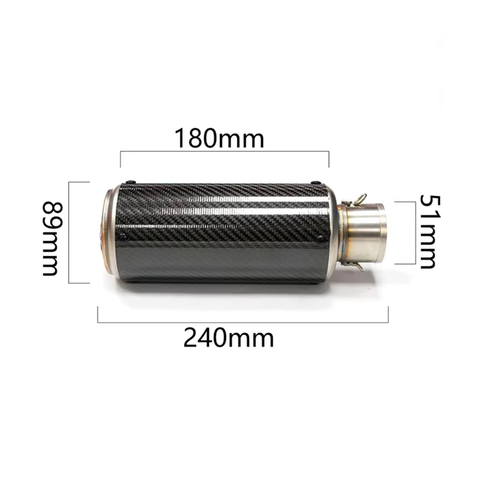 Tubo escape universal para motocicleta 51 mm tubo inox escape moto
