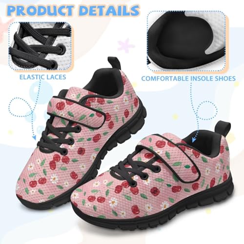 SYtrade Kids Athletic Sneaker Girls Single Buckle Casual Shoes Black Sole4