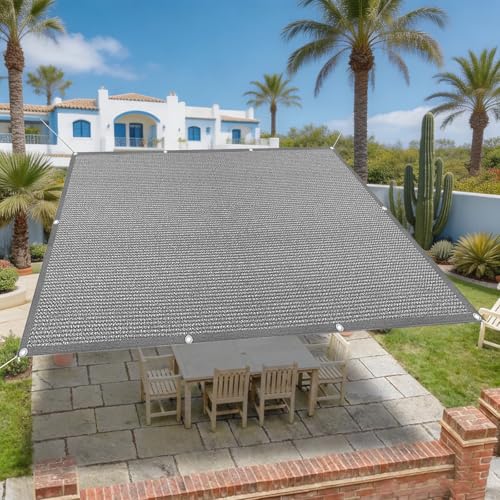 Voile d'ombrage protection UV 95% résistant avec œillets 590x950cm
