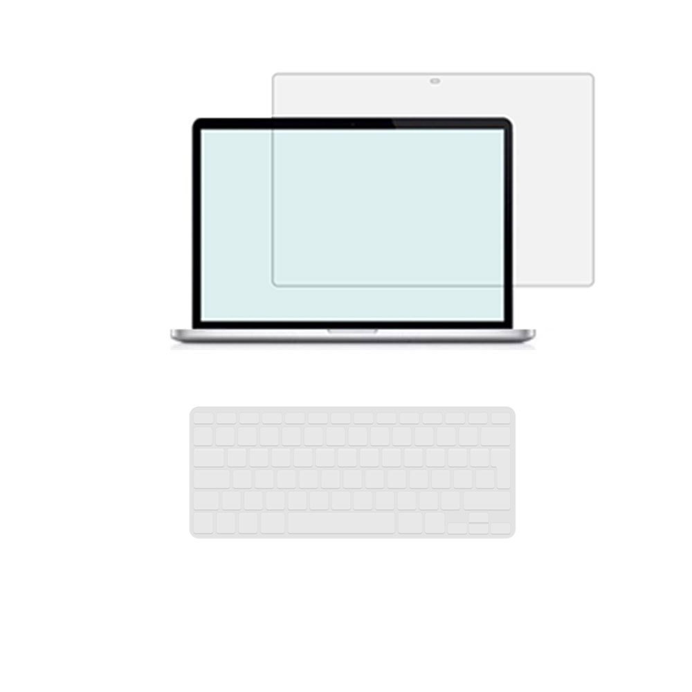 Coque en Cuir pour MacBook Pro 13 Pouces A1278, 3 en 1 Housse de Protection avec Peau de Clavier Claire et Protection d'écran