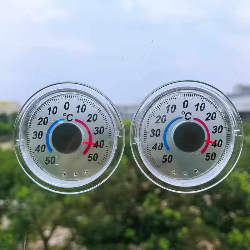 2 Peças de Higrômetro e Termômetro Autoadesivo, Monitor de Temperatura e Umidade de Alta