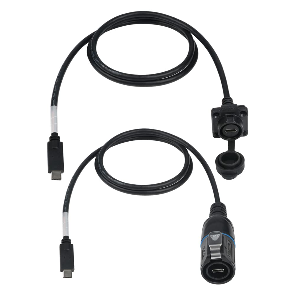 CNLINKO LP-16 Type-C 3.1 Industrial Waterproof Connector IP68 Circular Connector Quick Plugging Aviation Connector Fast Release High-Speed Data Transmission Connector with 1 Meter Cable