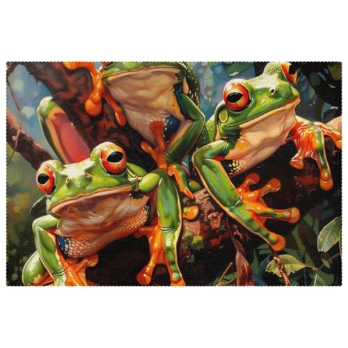 Set de table grenouille tropicale pour protéger les tables des brûlures - 2