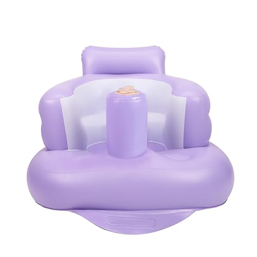 Miniatura 102 de Silla de bebé inflable, asiento de bebé inflable para bebés de 3 meses en adelante, silla inflable de verano con bomba de aire integrada, asiento