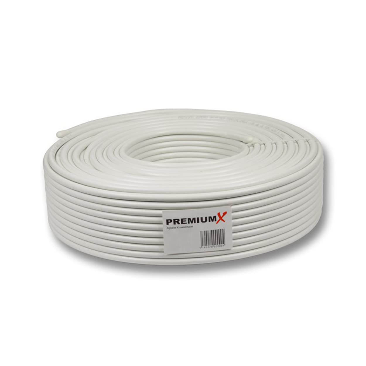 PremiumX Satelliten-Komplettanlage 45cm SAT Antenne SAT Schüssel Twin LNB 10m Koaxialkabel 4X F-Stecker 2 Teilnehmer