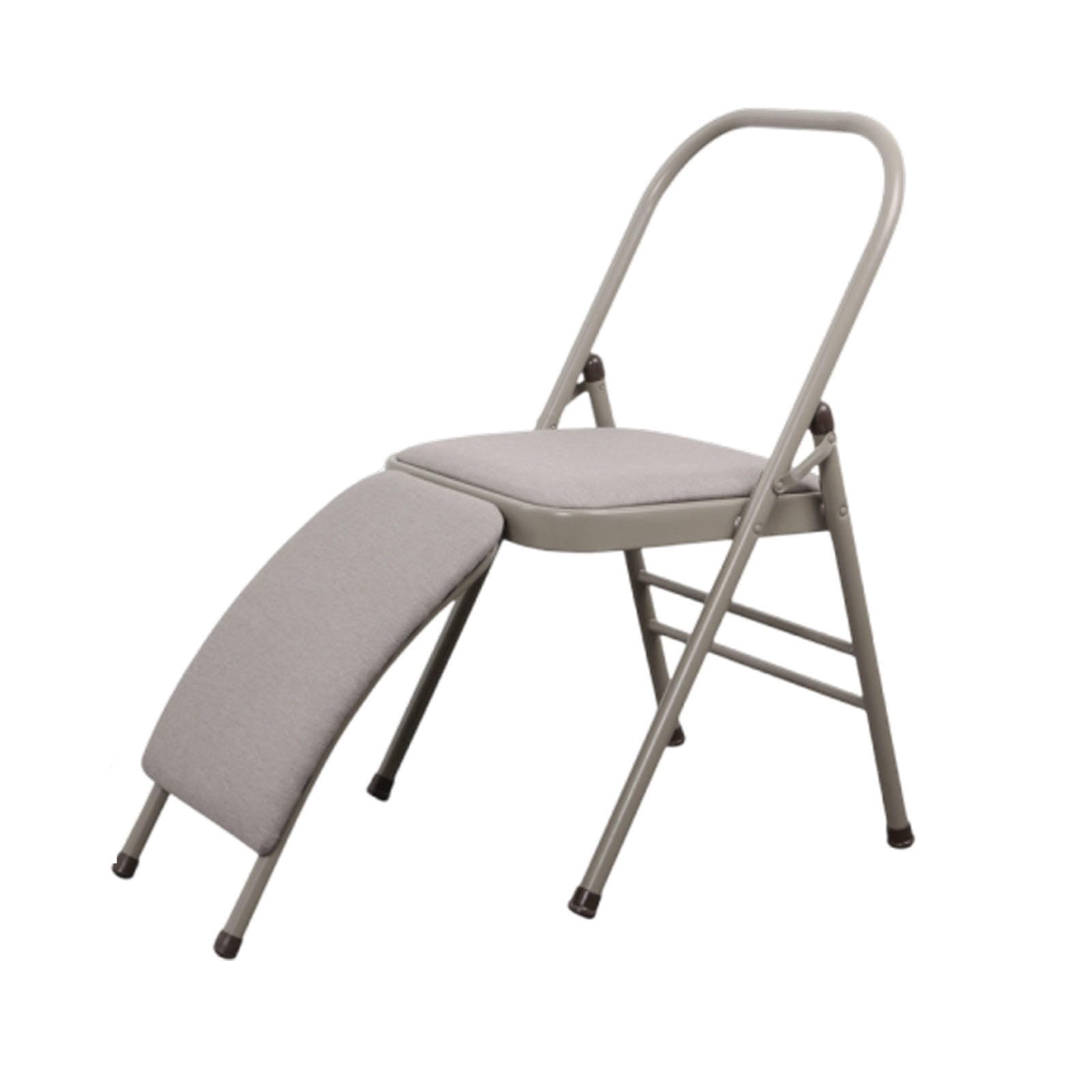 Krzesło Do Jogi Składane Krzesło Bez Pleców - 480lb Metal Back Bender Lounge Inwersyjny Trener Do Stania Na Rękach - Rekwizyty Do Jogi Krzesło Do ćwiczeń Regenerujące,Grey