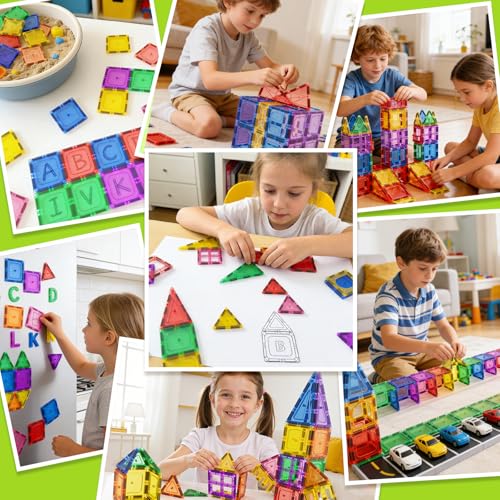 Coodoo 40-Piece Magnetic Tiles Starter Set — view 3