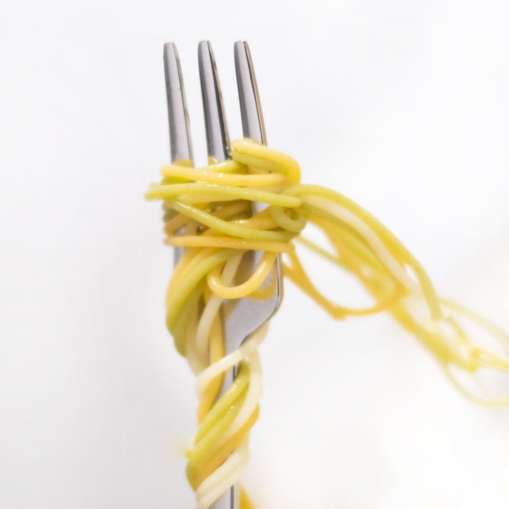 Juego de Cubiertos para Pasta Trento (13 Piezas) Acero Inoxidable, Pulido Espejo, 6 Tenedores y 6 Cucharas con Cucharón para Servir, Perfecto para Regalo.