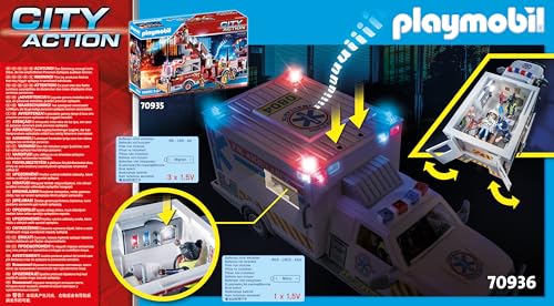 Camion De Pompiers Avec Échelle City Action 70935 Playmobil - vue 8