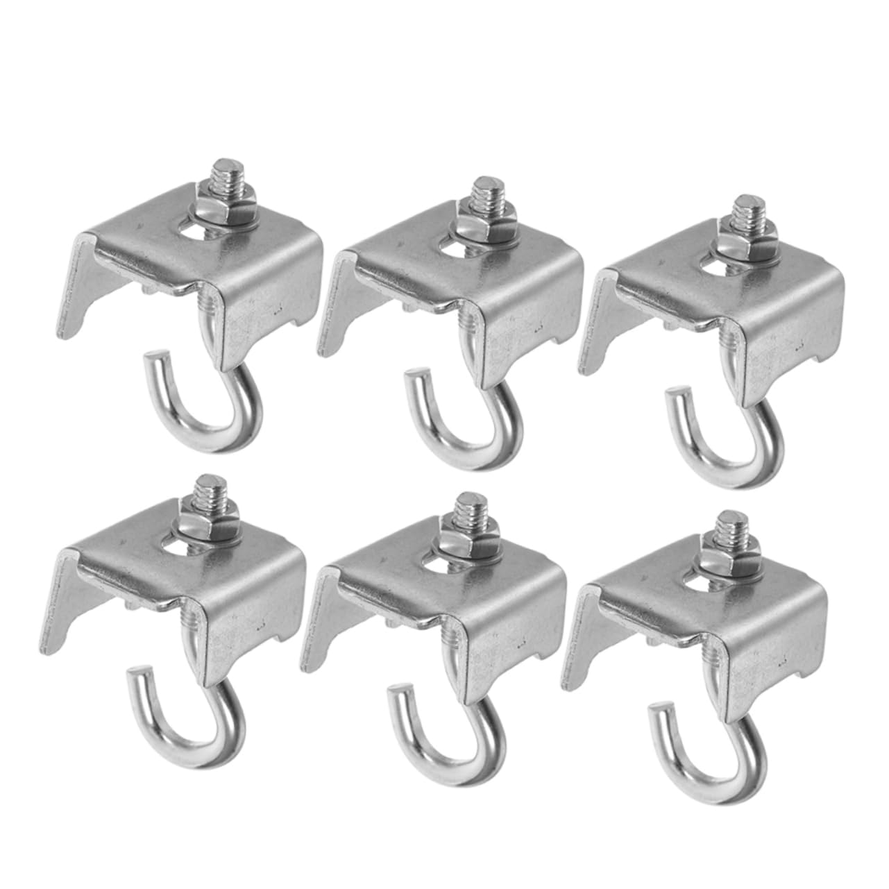 jojofuny 6pcs Heavy Duty Metal Clamp Hooks for Warehouse Organization Beam Hanger Bracket Supports Various Shelf Easy Installation for Efficient Storage