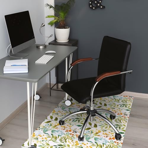 Tapis pour protection de sol de bureau 120x90 cm fleurs bohèmes - 5
