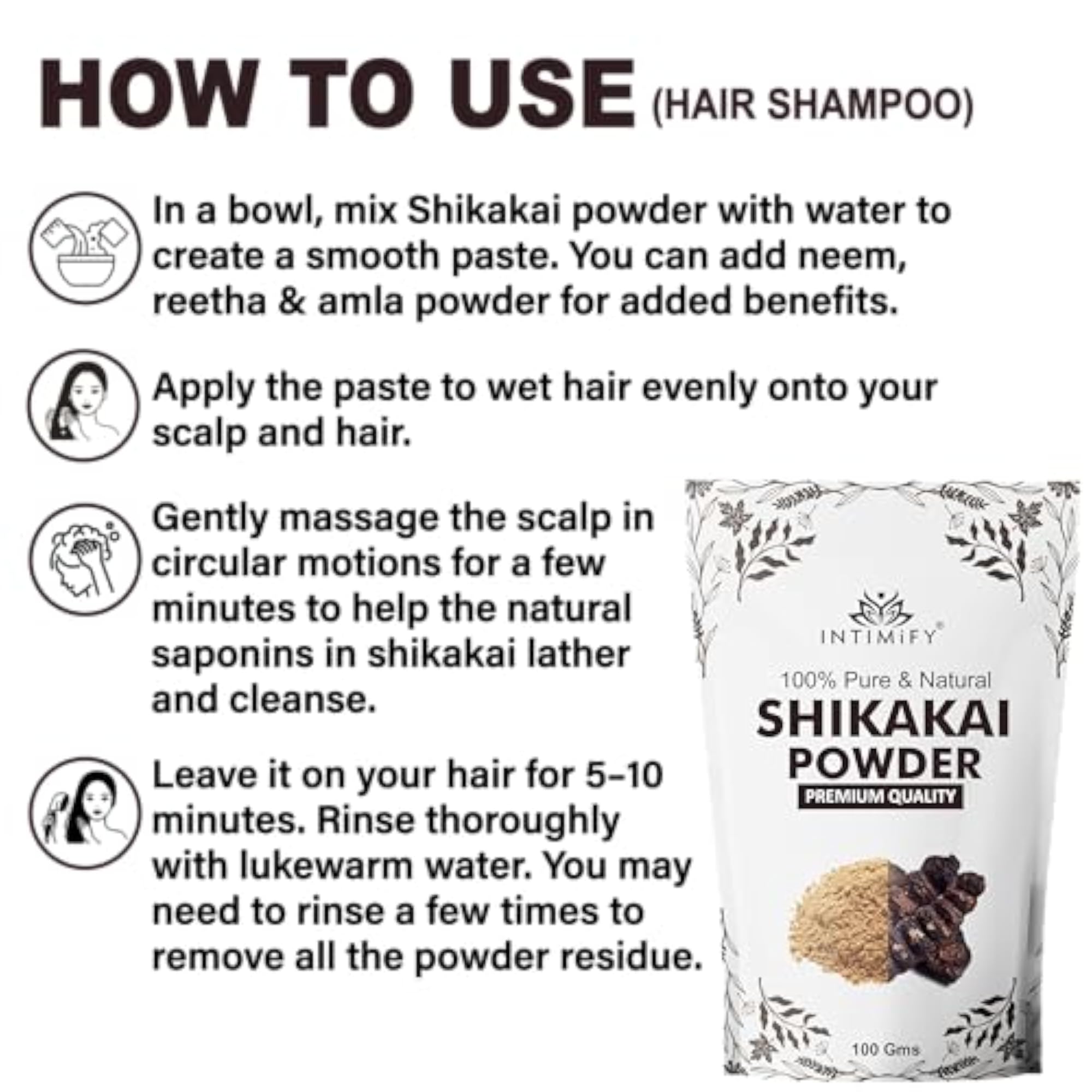 Shikakai Powder for Hair Growth - 300g