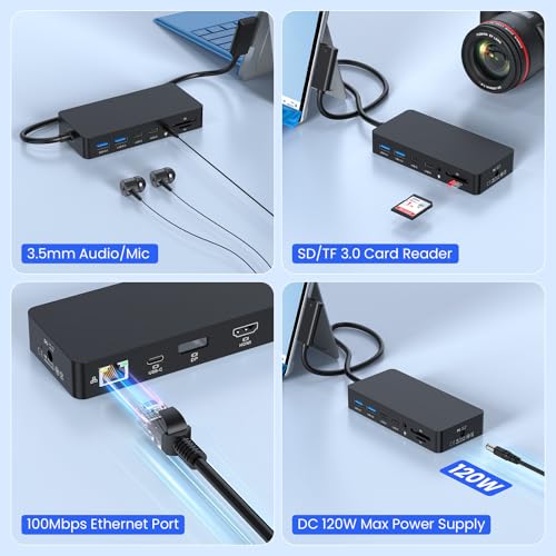 USB-C Docking Station Triple Monitor Support