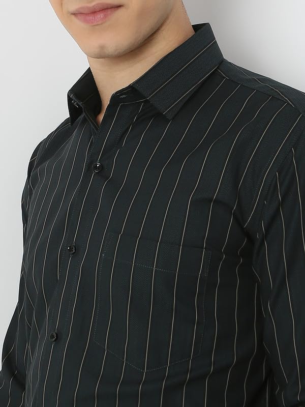 Image of Men's Striped Cotton Formal Shirt