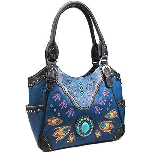 Bolso Tote para mujeres con pluma de pavo real miniatura 2