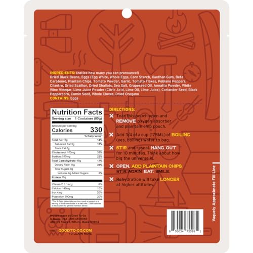 Good To-Go Ranchero Scramble | Camping & Backpacking Meals | Just Add Water